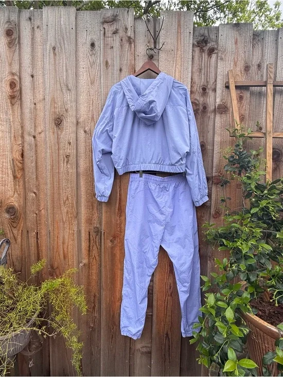 RARE Periwinkle Dolman Jogger Windbreaker Set - Two-Piece Tracksuit 🌿 - Picture 8 of 10